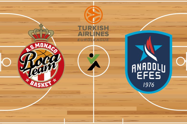 Monaco vs Anadolu Efes Euroliga kosárlabda
