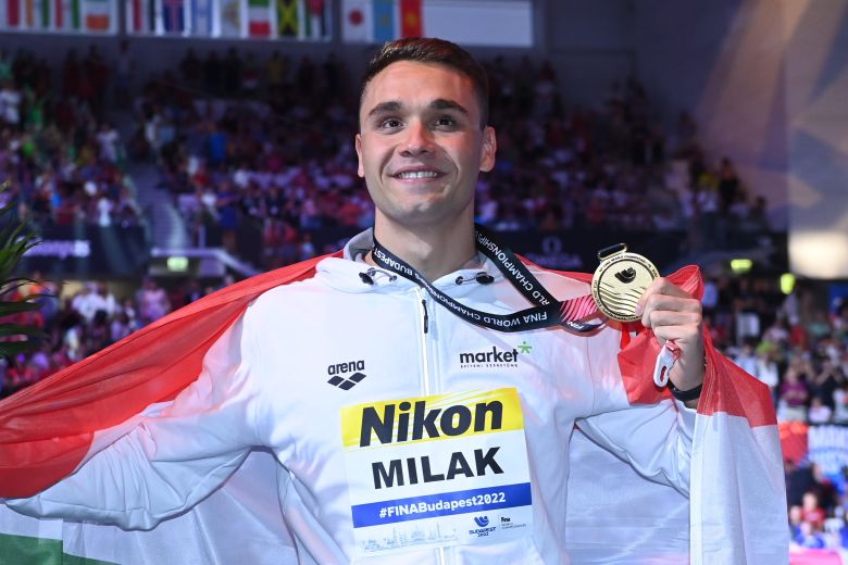 Vizes vb 2022 - Úszás - Milák Kristóf világcsúccsal aranyérmes 200 méter pillangón 005