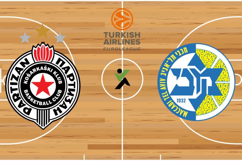 Partizan Valencia vs Maccabi Tel Aviv Euroliga kosárlabda