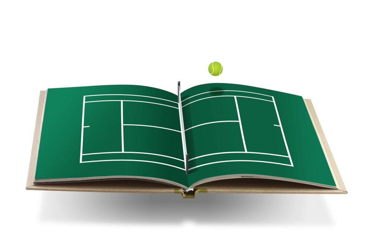Teniszpálya a könyvben 001 Teniszpálya a könyvben (Fotó: FeelplusCreator/Shutterstock.com)